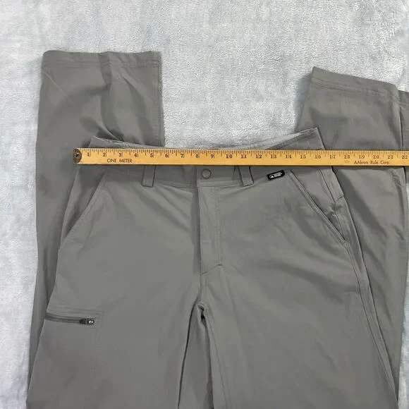 Eastern Mountain Sports Mens Pants Gray 32x32 Hiking Stretch Nylon Flat Front - Picture 7 of 16